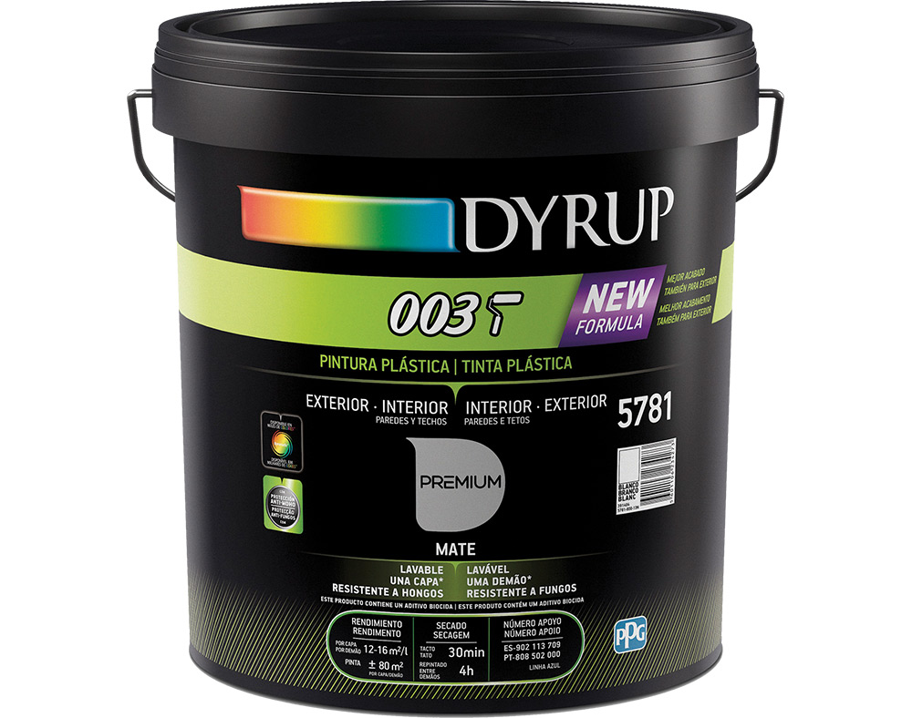 TINTA PLÁSTICA DYRUP NEW 003 INTERIOR E EXTERIOR 5L
