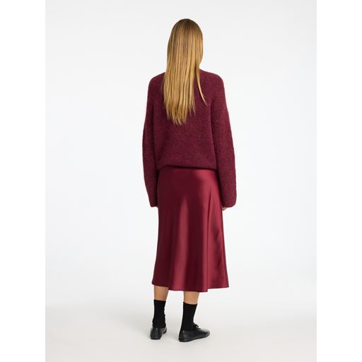 Selected Femme Lena Midi Nederdel, Zinfandel, 38