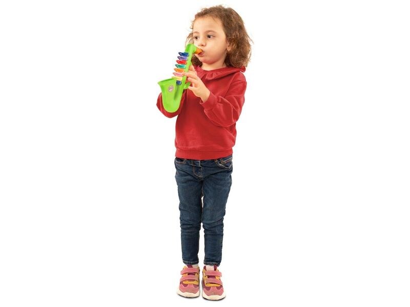 Bontempi Musikinstrument Saxophon 28 cm, 8 Tasten Musikalisches Spielzeug