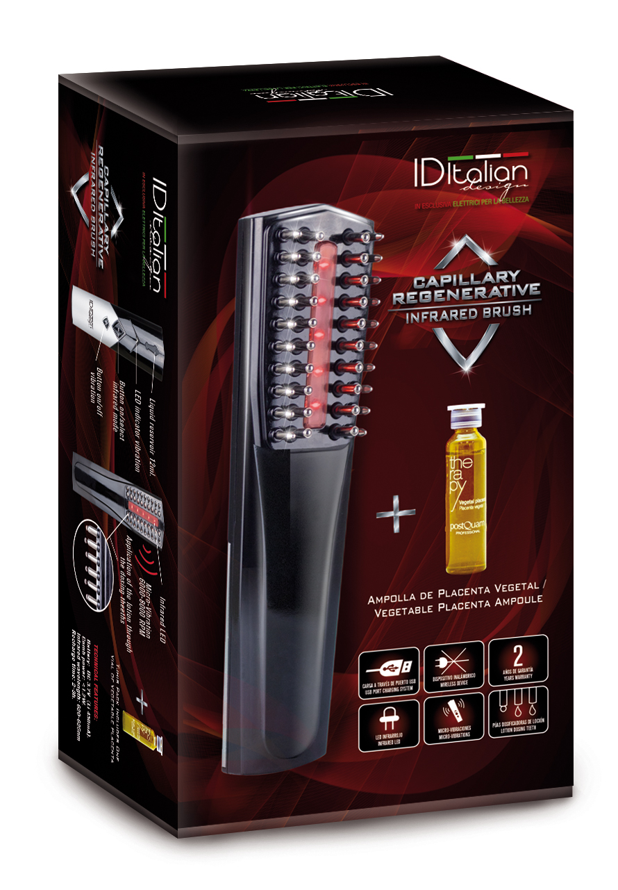 Italian Design Hair Regenerating Brush + hair treatment