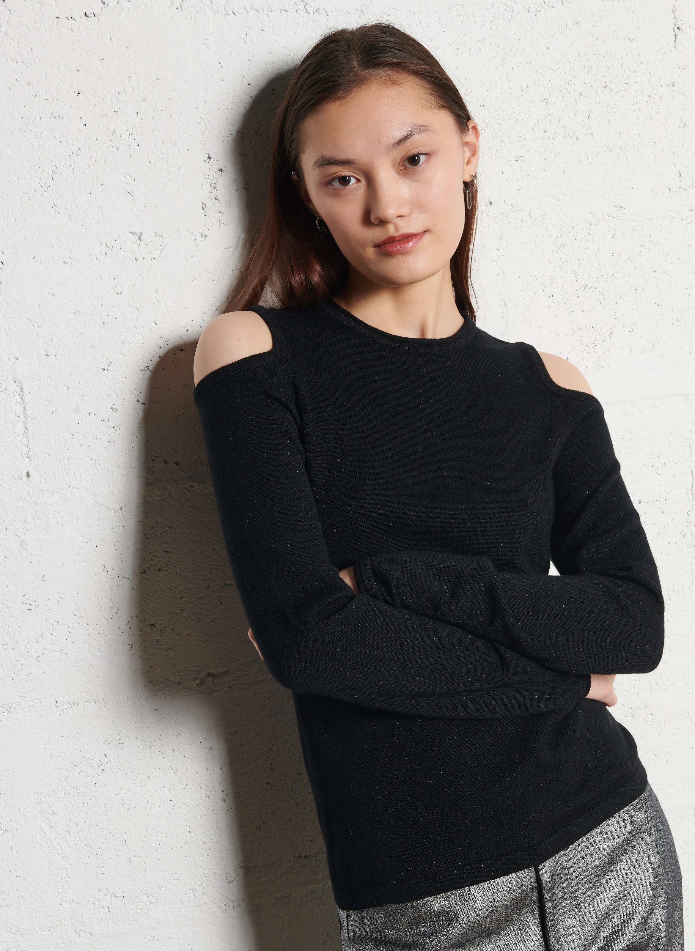 ANASTASIA - Pull col rond en laine | Noir