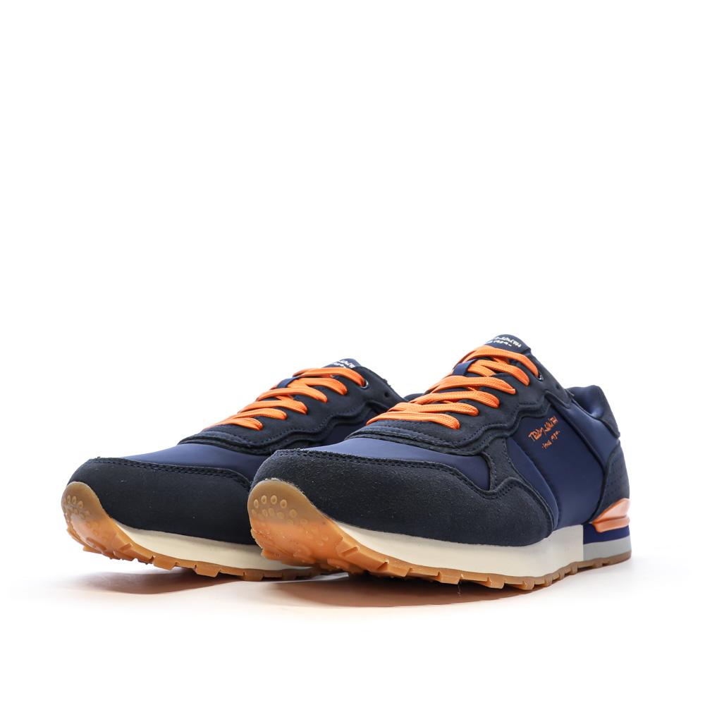 Teddy Smith Baskets Marine/Orange Homme Teddy Smith Yellow