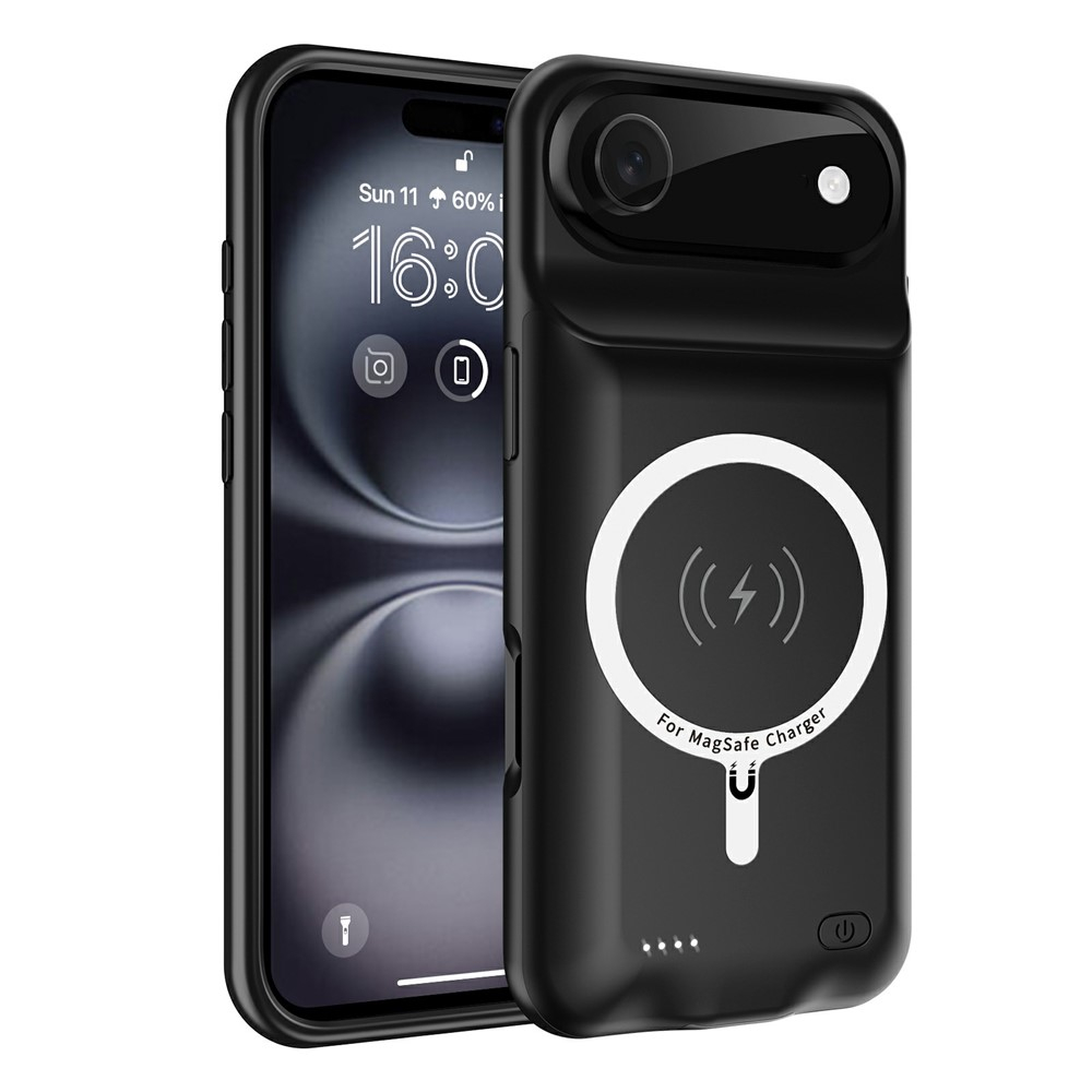 iPhone Air MagSafe Backpack Akku Case Schutzhülle (6000mAh) - Schwarz