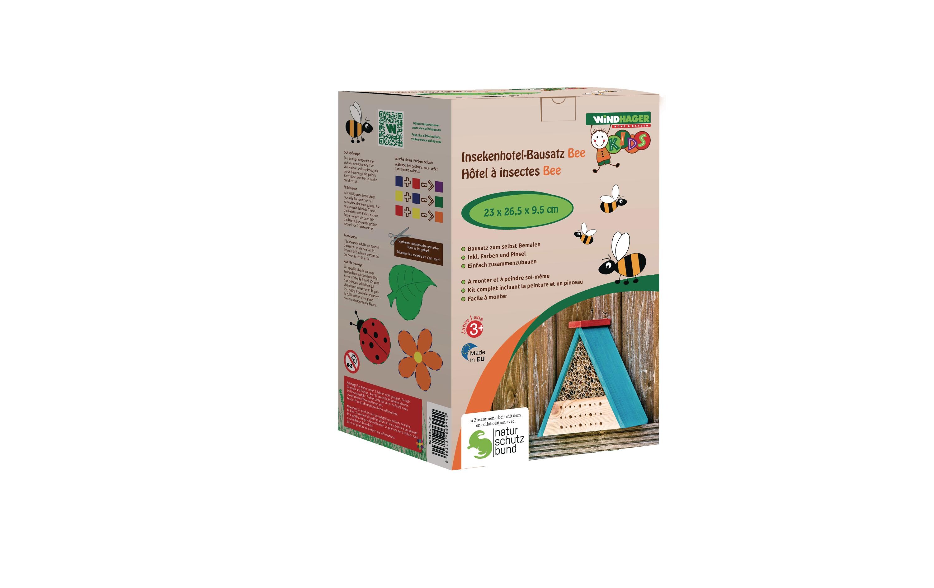 Insektenhotel BEE for KidsKomplettbausatz zum selbst Bemalen