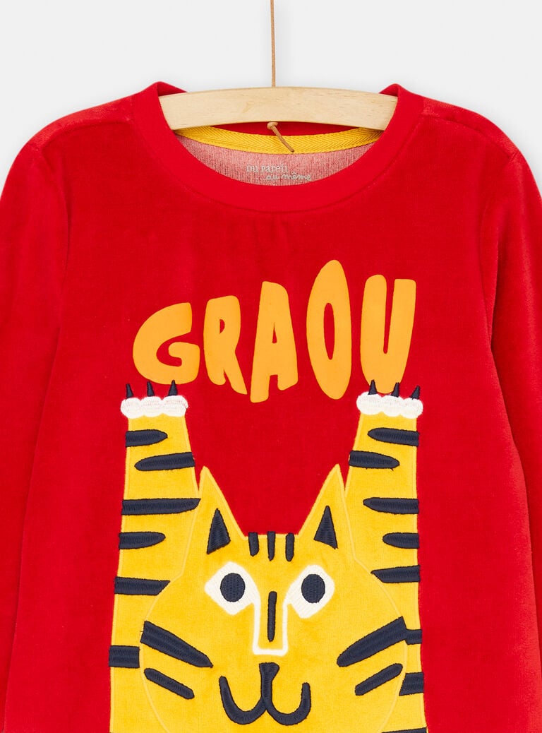 Ensemble pyjama jaune et rouge