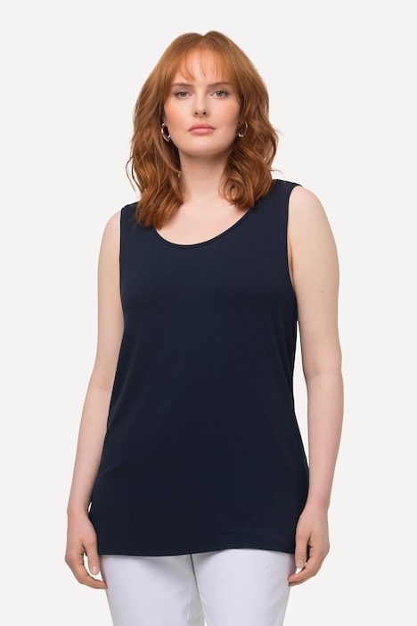 Top, Classic Fit, Rundhals, Stretch, breite Träger, ärmellos
