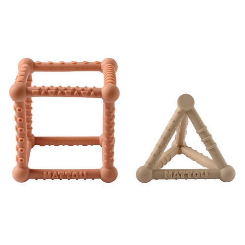 Cube silicone bleu clair/vanille - NATTOU