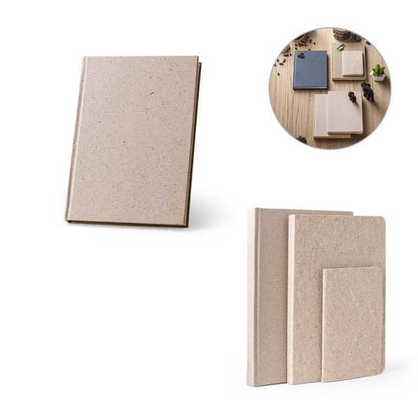 hi!dea 93296 - Bloc-notes A5 avec couverture rigide fabriquée à partir de déchets de feuilles de thé (65%)