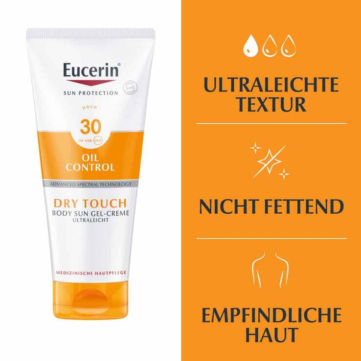 Eucerin Sun Gel-Creme Oil Control Body LSF 30 , 2x200 ml
