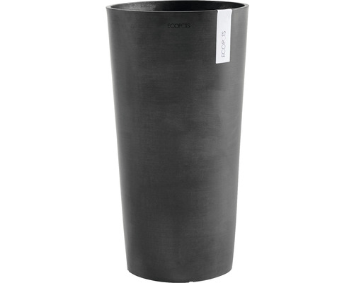 Ecopots Amsterdam plantenbak, kunststof, Ø 34 cm, H 66 cm, donkergrijs