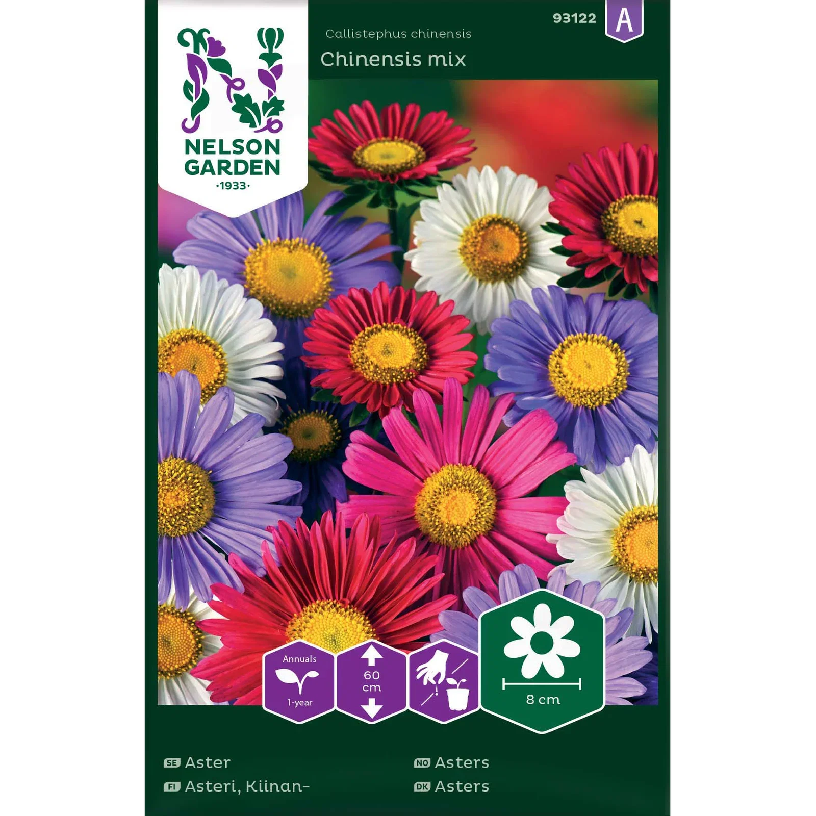 Callistephus chinensis Asters 'Chinensis Mix'