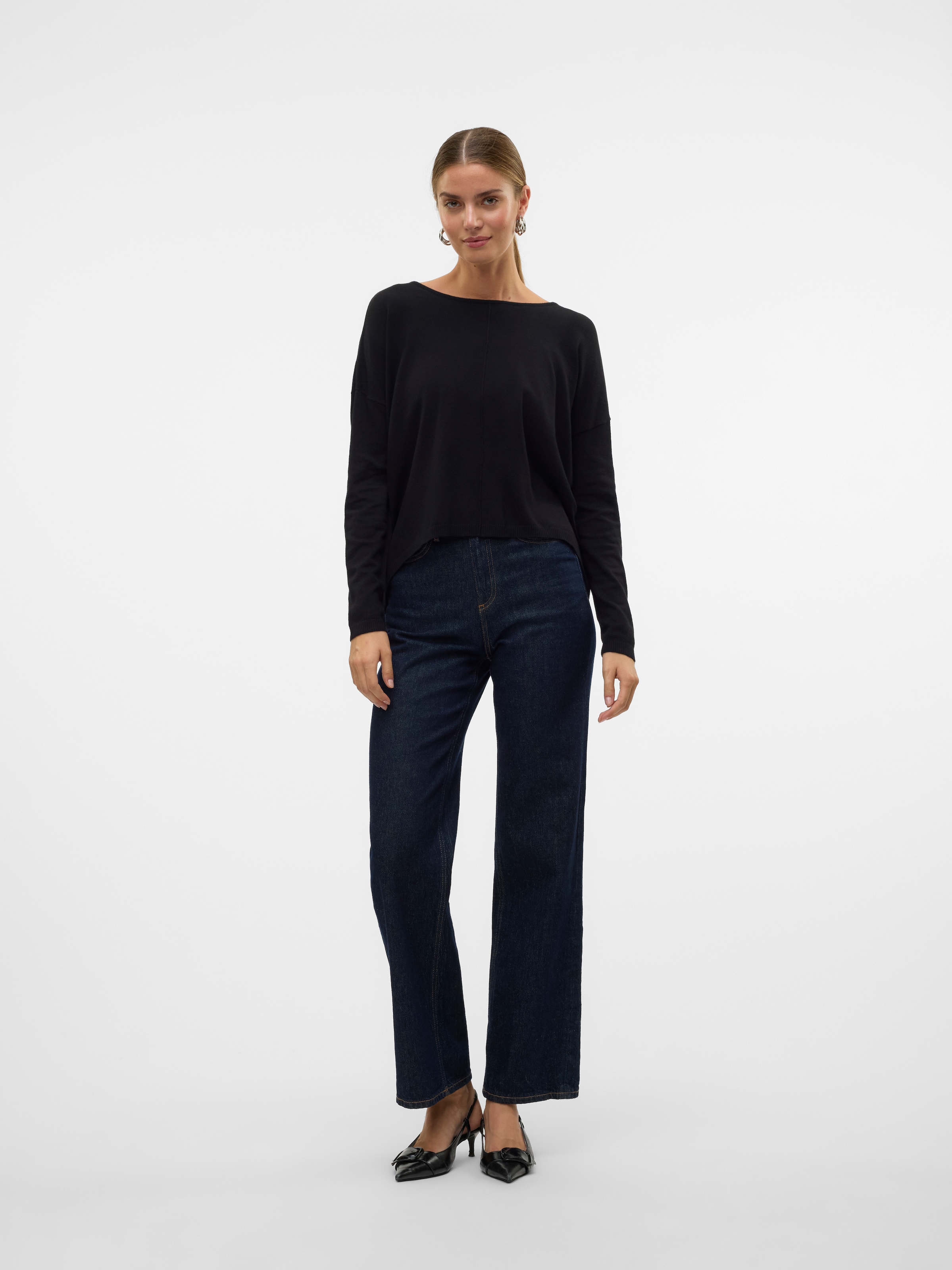 Vero Moda Rundhalspullover »VMBREEZE AURA LS ZIPPER BLOUSE NOOS«