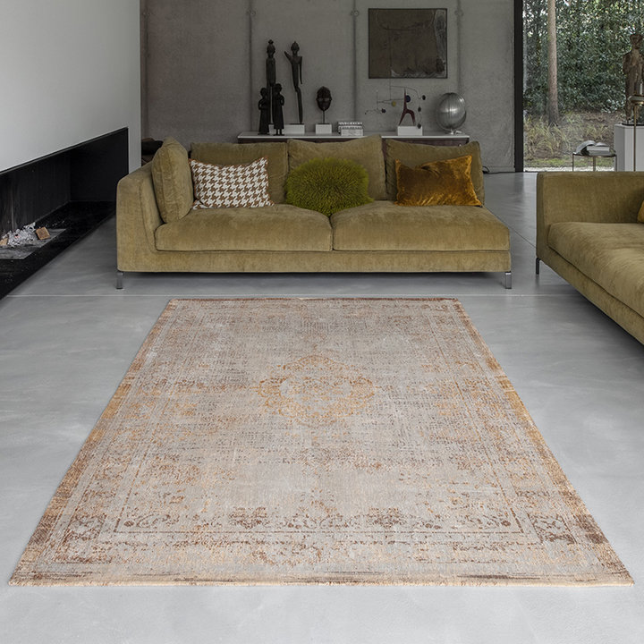 Vintage vloerkleed - Fading World Medaillon Oranje