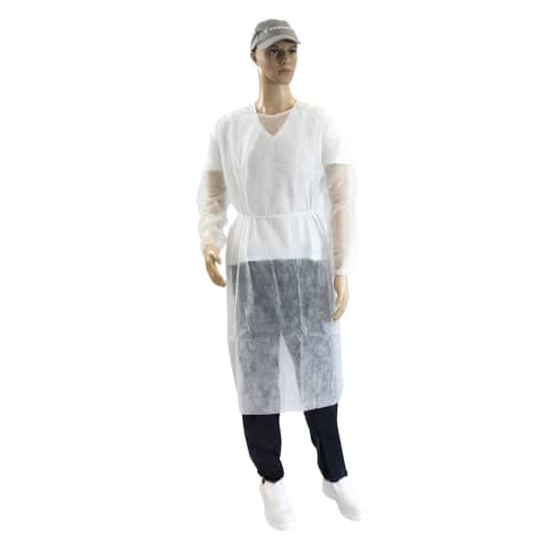 Blouse de soins PLP 25g/m² blanc longueur 125 cm Paredes