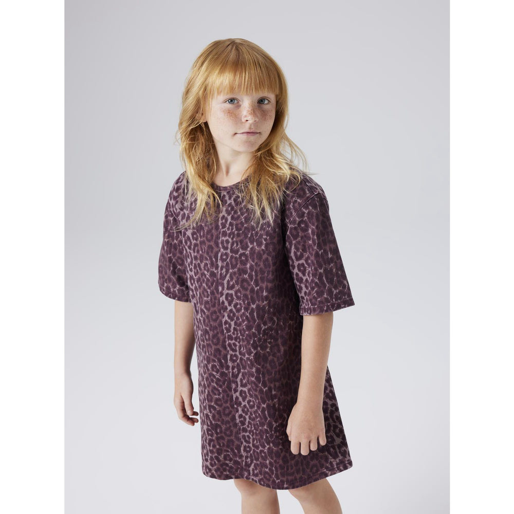 Køb Name It Burgundy Leo Nkfleo Twill Kjole 4002-Td