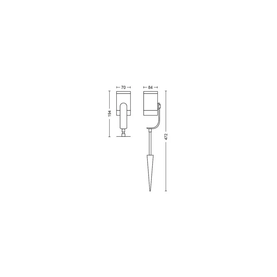 Philips Hue - Lily Outdoor Spot Light Basekit - White & Color Ambiance (Broken Box)