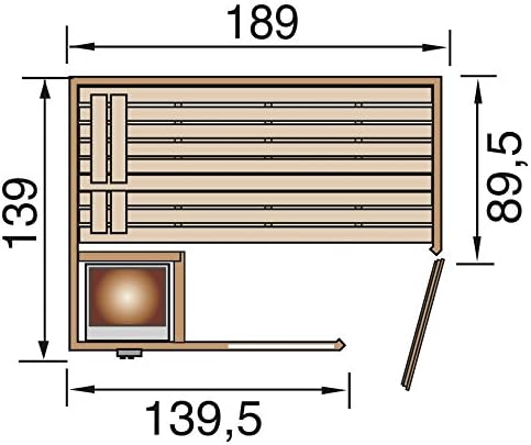 weka Massivholzsauna VALIDA Eck 1 GTF