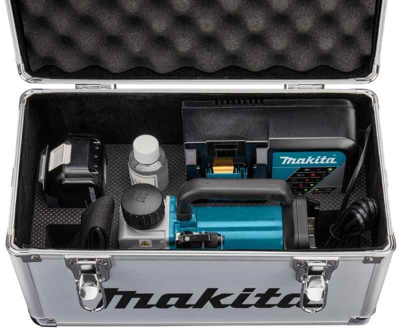 Makita DVP180RT 18V Vacuümpomp (1x 5.0 Ah) en  lader, in aluminium koffer