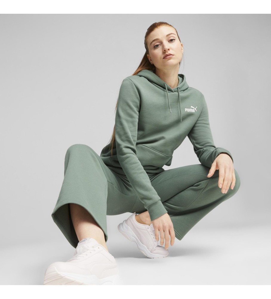 Moletom com Capuz Bordado Puma Essentials+ Verde