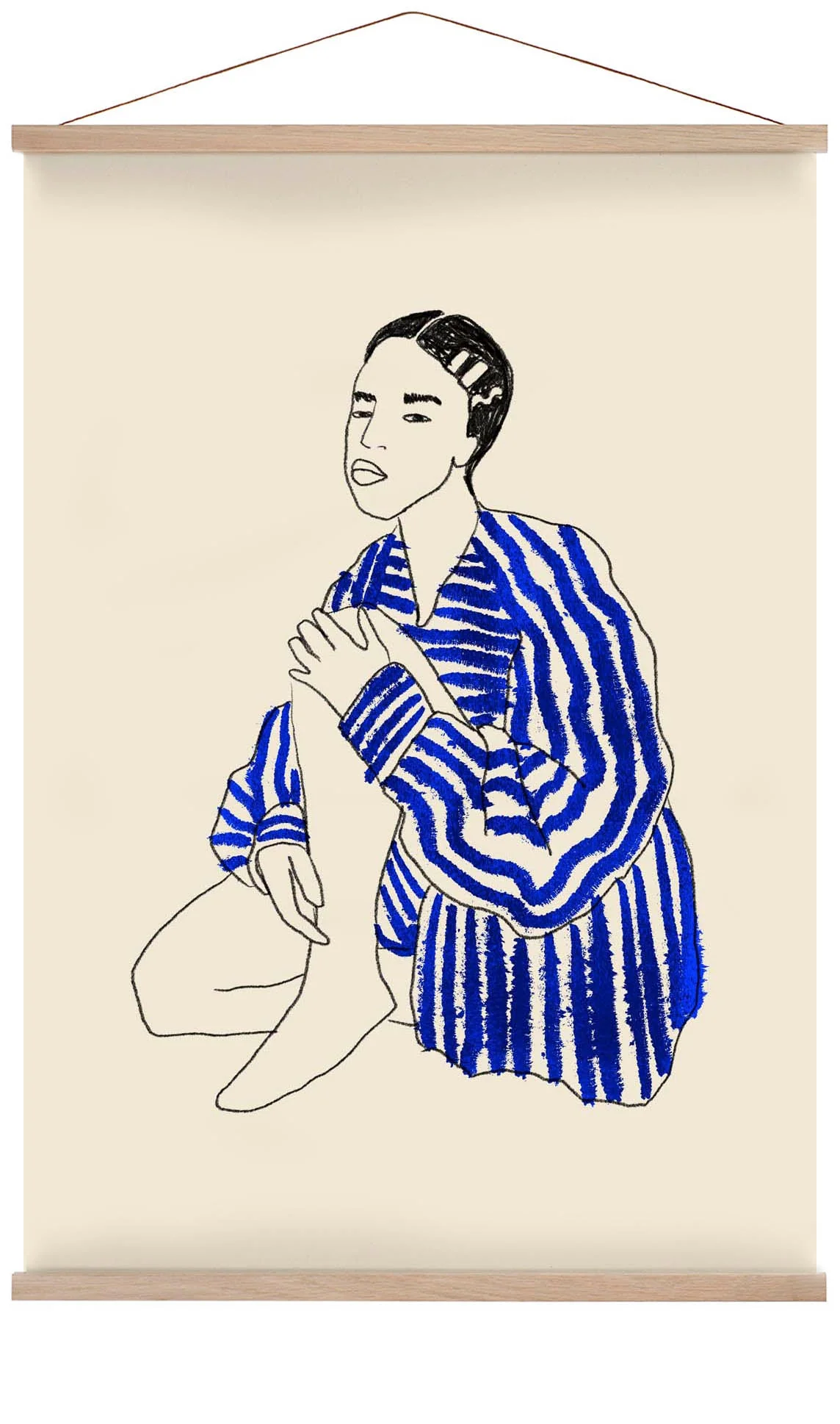 Girl Chill Stripe Blue Shirt