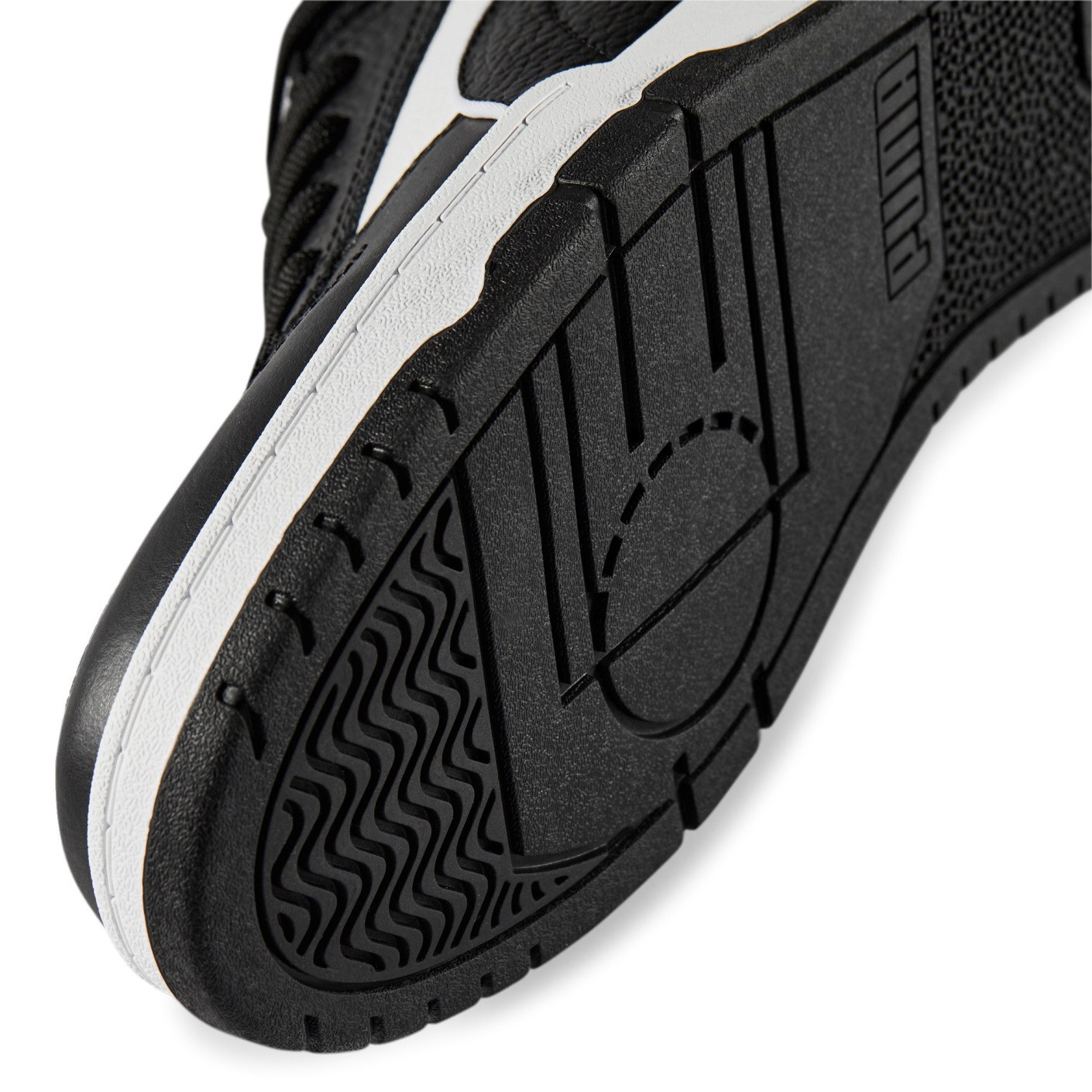 PUMA Rebound Game Low Sneakers Zwart Wit Goud
