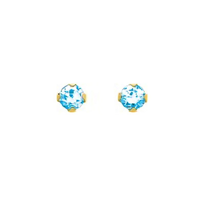 Boucles d'oreilles femme - topaze - Or 18 Carats