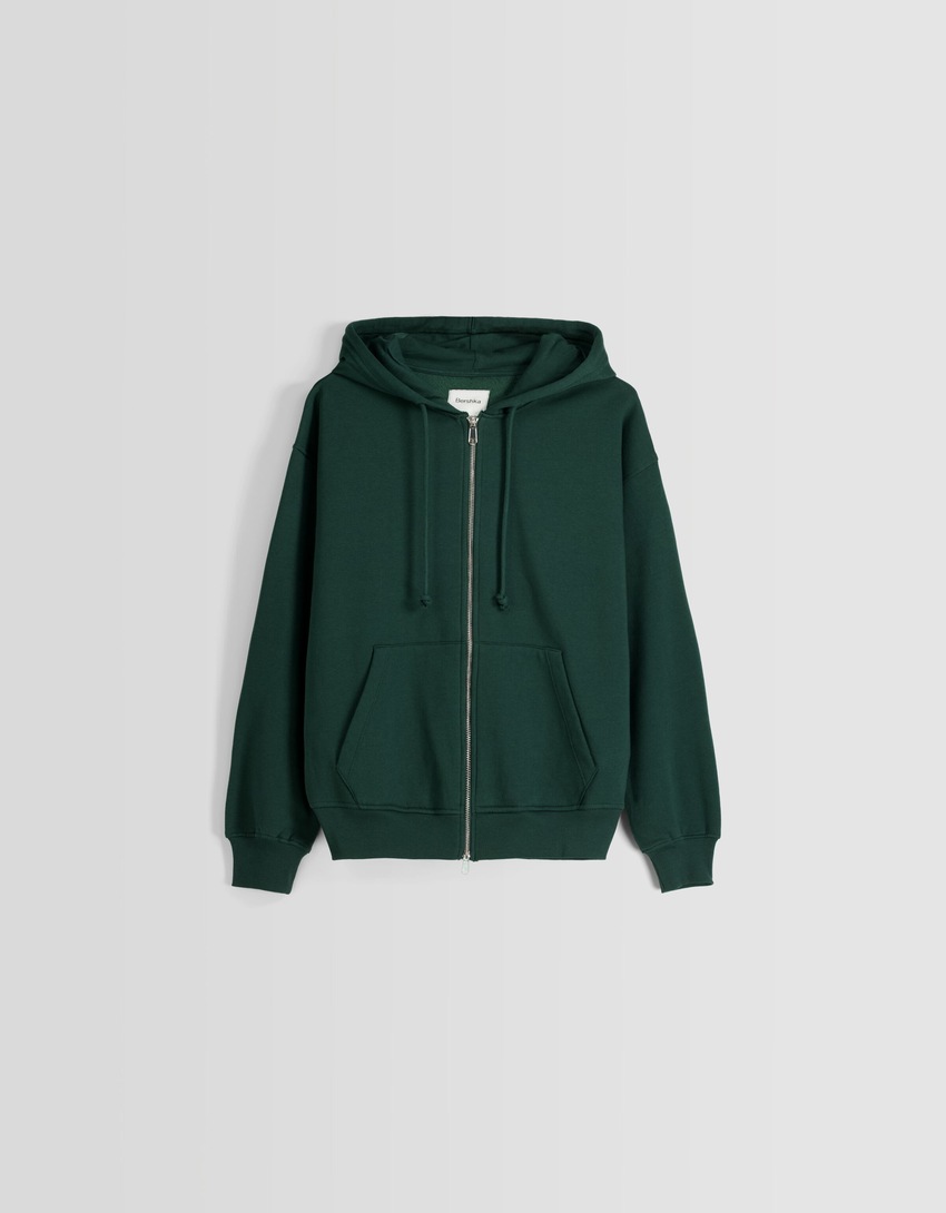 Moletom com zíper oversized