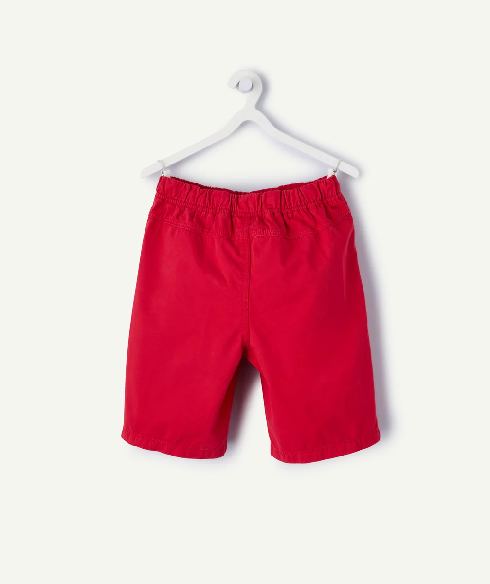 bermuda droit garçon rouge