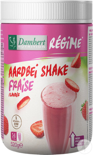 Damhert Régime Shake Fraise Pot 520g