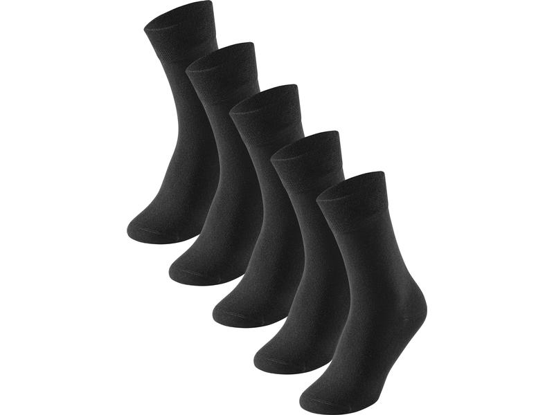 SCHIESSER Socken Herren 5-er Pack, Schwarz, 39 - 42 Schwarze Socken für Herren