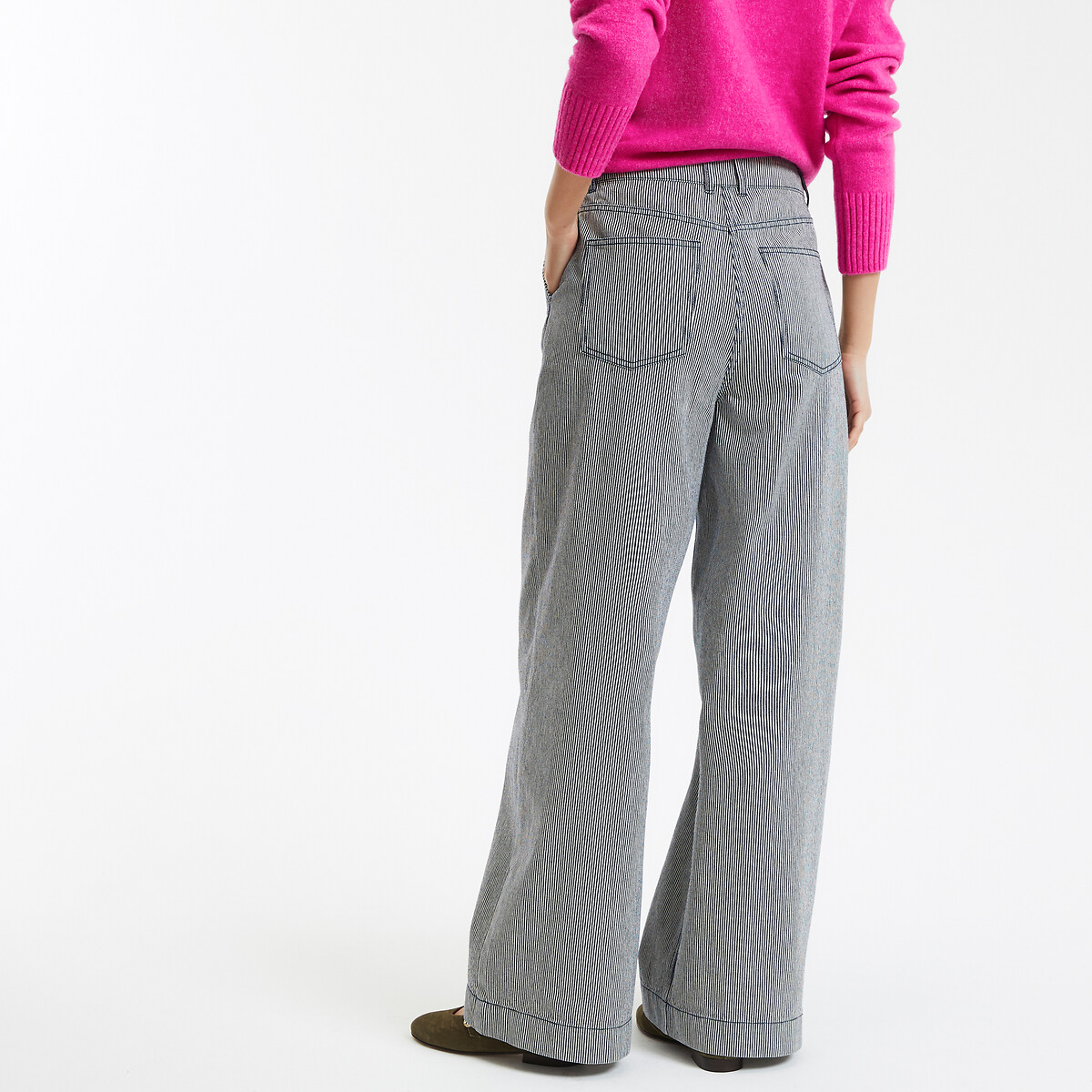 COLEÇÃO LA REDOUTE<br>Calças largas com cintura alta