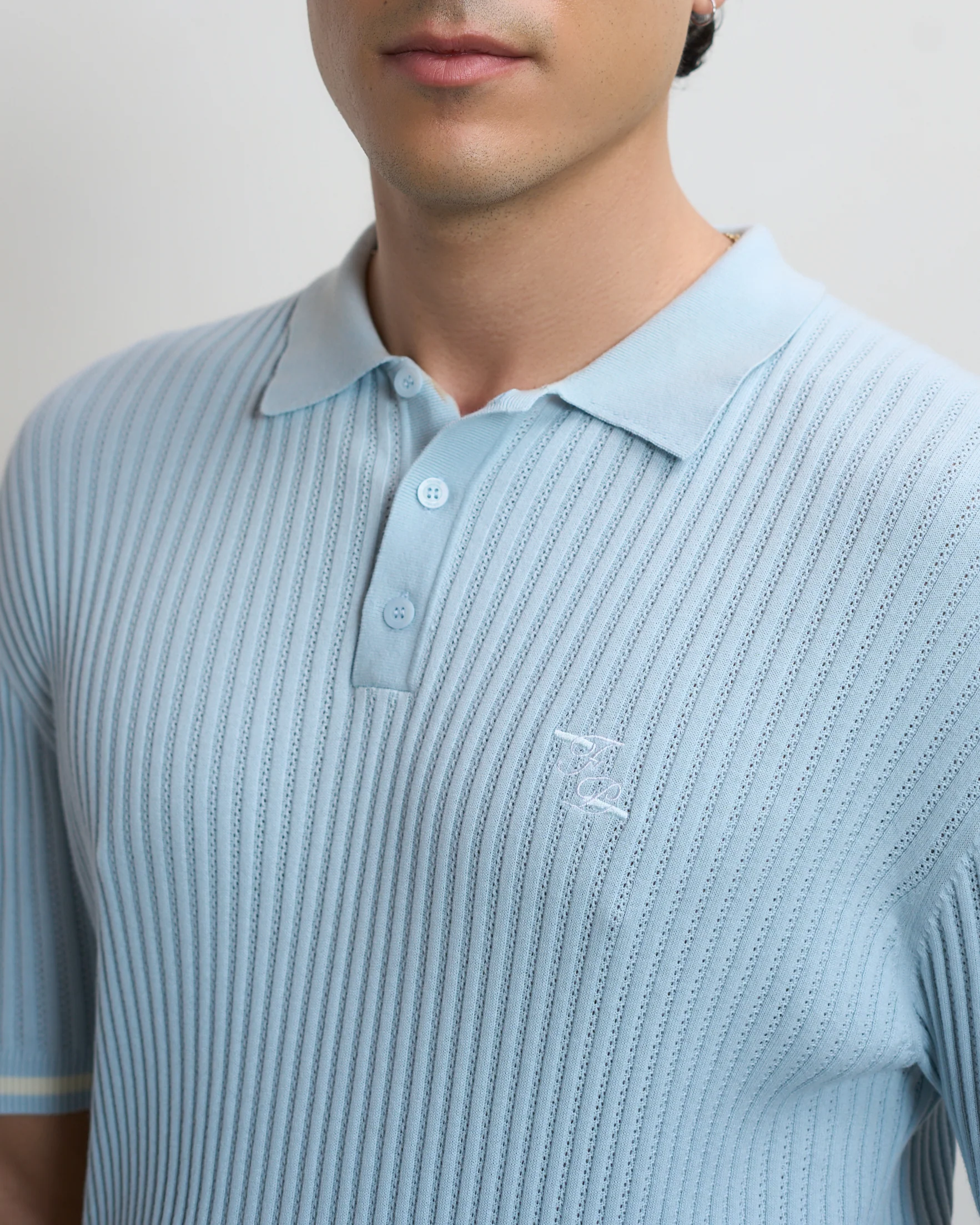 Fine Knit Polo Skyway