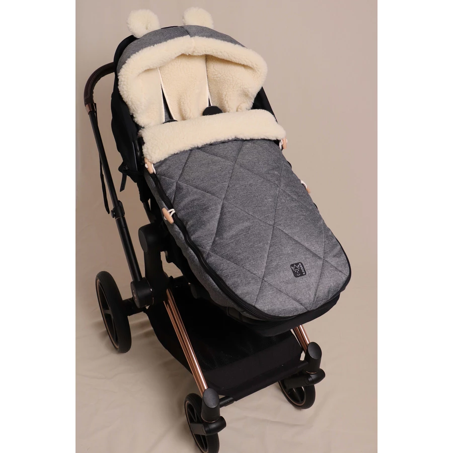Kaiser Winterfußsack XL EARS WOOL anthracit melange