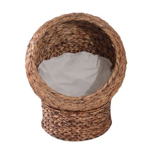 Cama moderna para gatos PawHut, marrom/branca