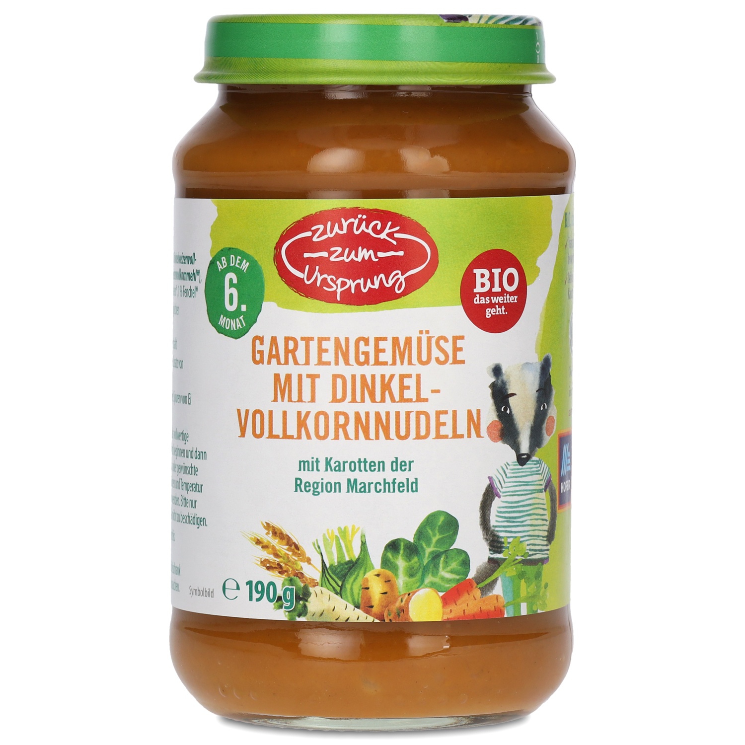 ZURÜCK ZUM URSPRUNG BIO-Gemüse und Dinkelnudeln 190 g