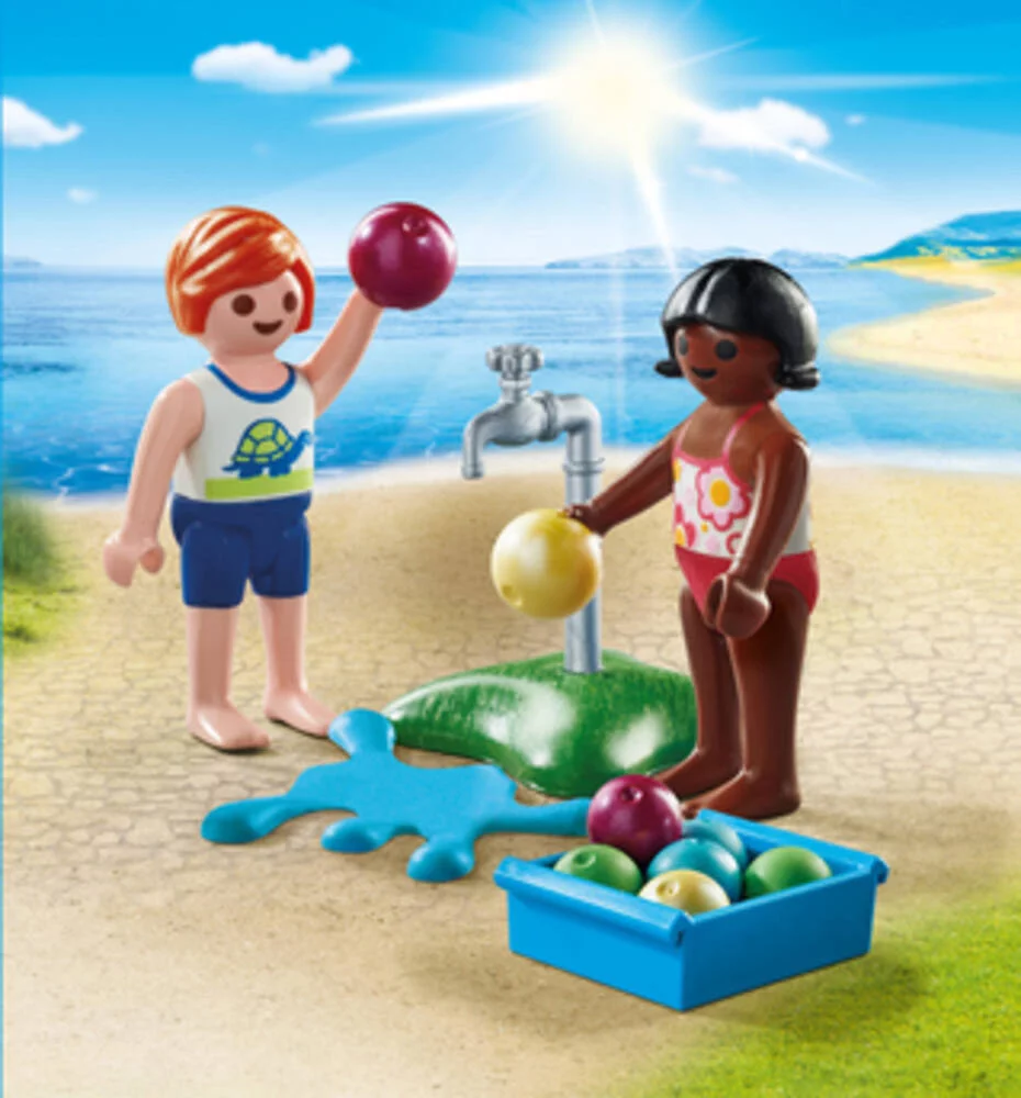 ENFANTS ET BALLONS D'EAU - 71166