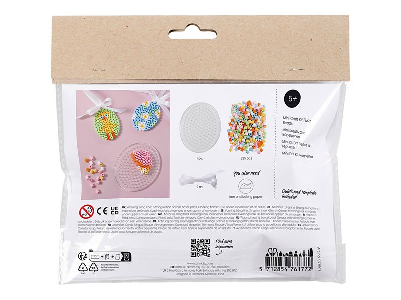 Creativ Company Bastelset Bügelperlen 1 Stück, Mehrfarbig Mini Kreativ-Set