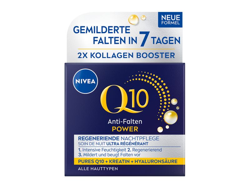 NIVEA Nachtcrème Care Q10 regenerierend 50 ml Regenerierende Anti-Falten Nachtpflege