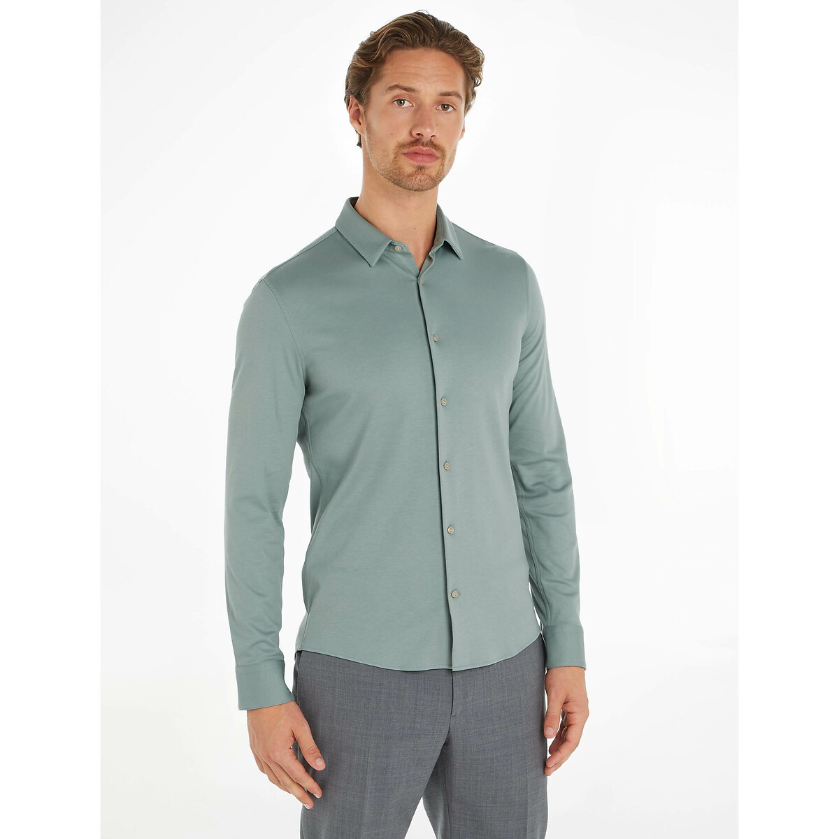 CALVIN KLEIN<br>Camisa de algodão slim
