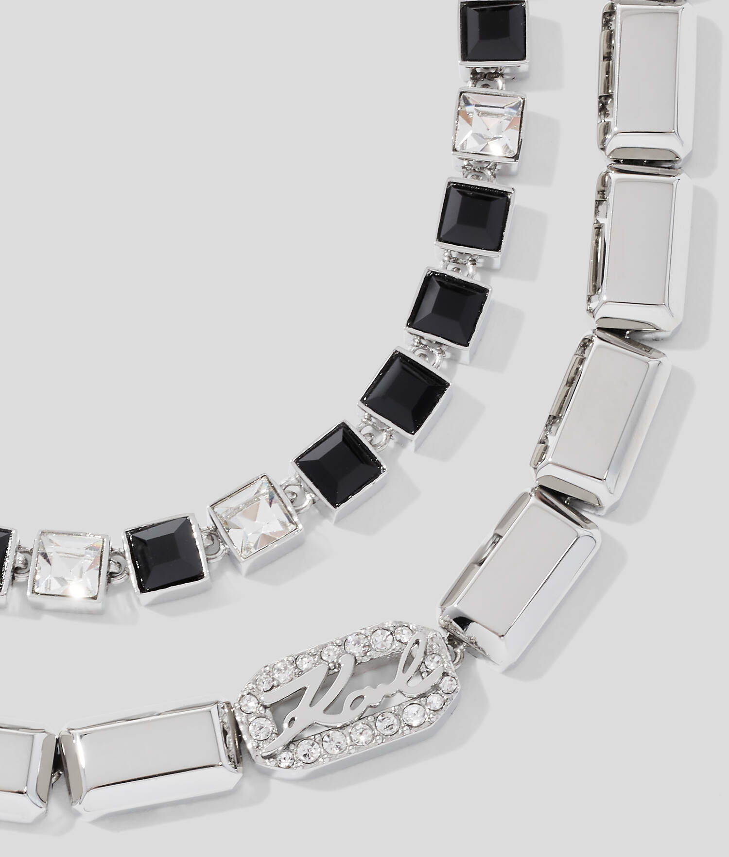 Collier de cristaux pavés KARL Signature - Argent