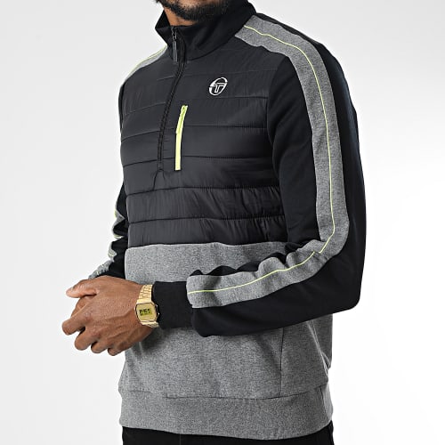 Veste Zippée Capuche Innesto 39771 Noir Gris Anthracite