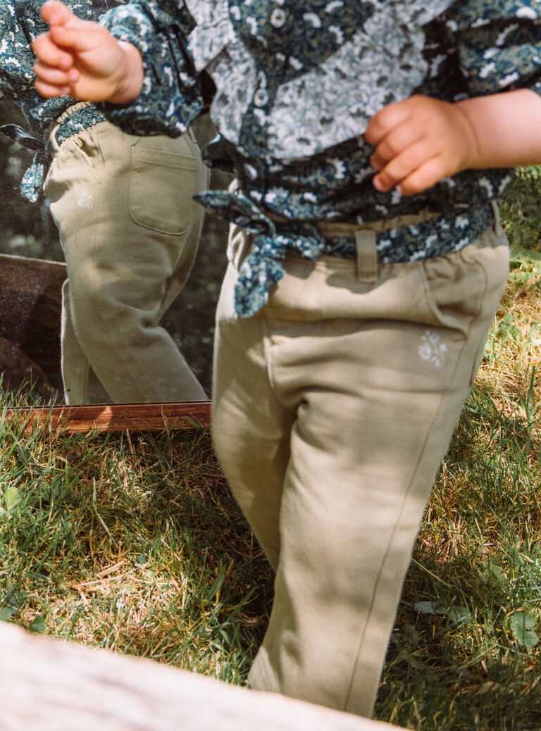 Pantalon beige en twill