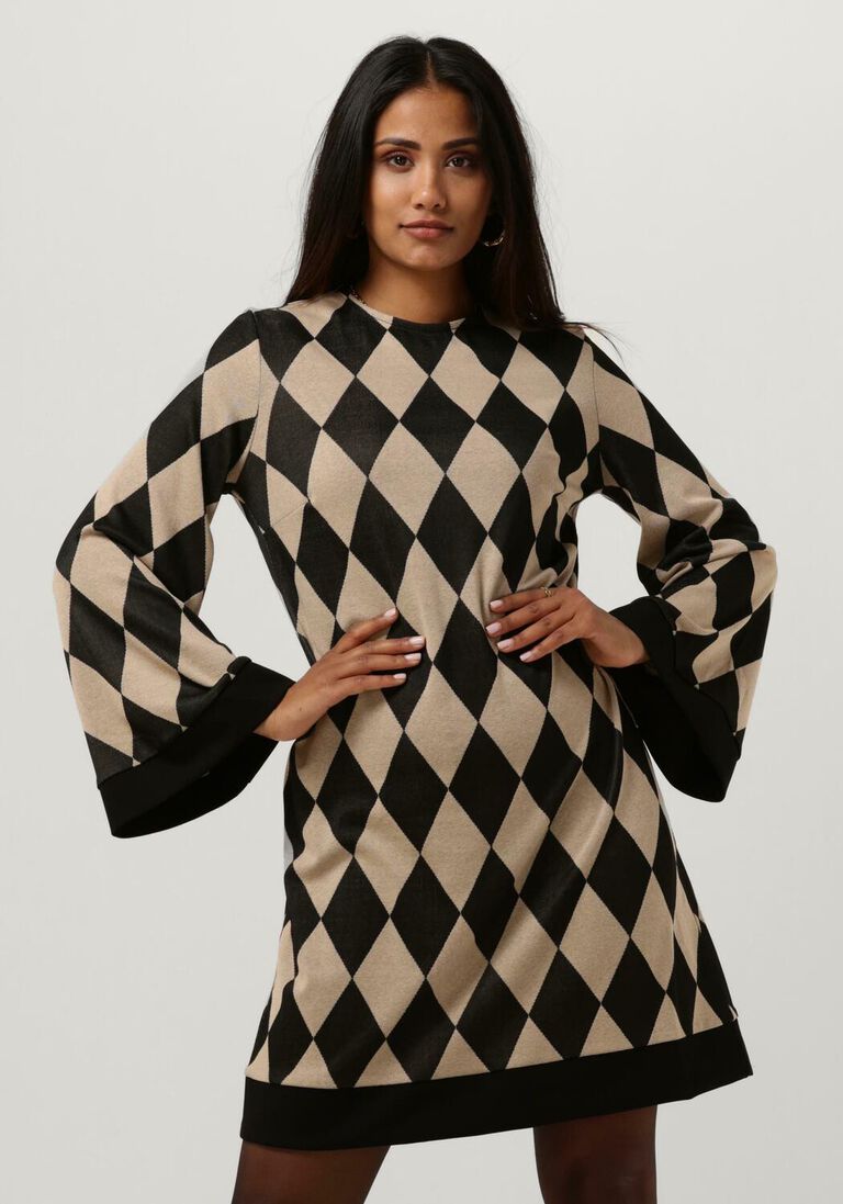 ANA ALCAZAR bruine ana alcazar midi jurk 60s dress