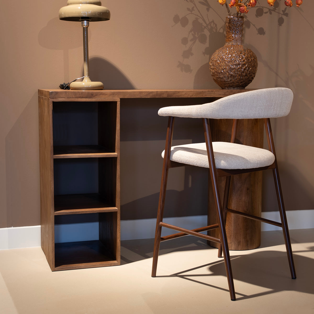 DÃJA Living - Bartafel Donkerbruin Hout - 160x50x90cm - Marbella