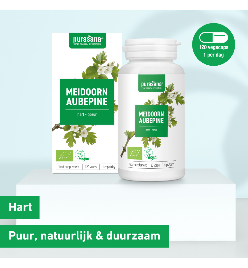 Purasana Meidoorn/Aubepine Vegan Bio (120 vega capsules)