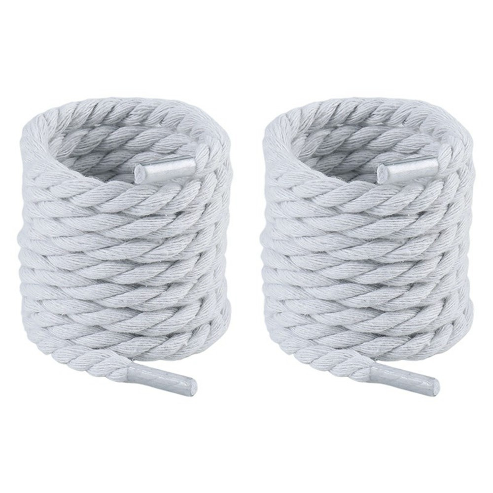 (1 Paar) 120cm Runde Kordel Schnürsenkel Fashion Schuhbändel Dick - Weiss