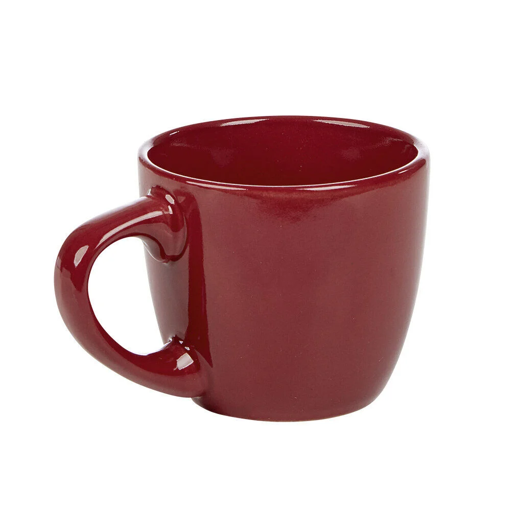 Tasse à expresso en faïence 10 cl uni rouge
