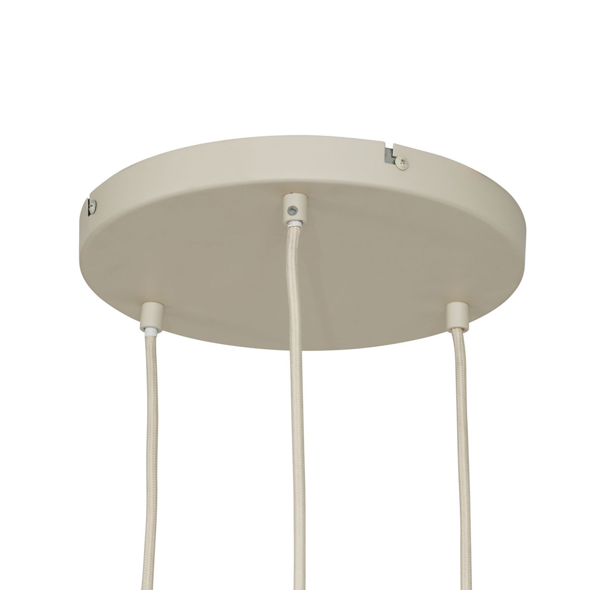 Retro hanglamp beige met mat glas 3-lichts - Fedde