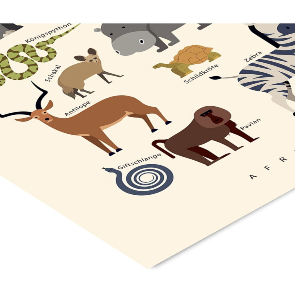 Køb Poster & Frame Citatplakat - Afrikas Tiere