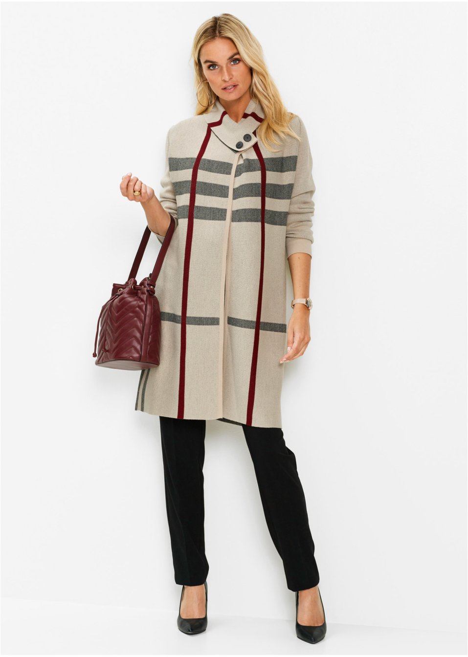 Veste longue en maille